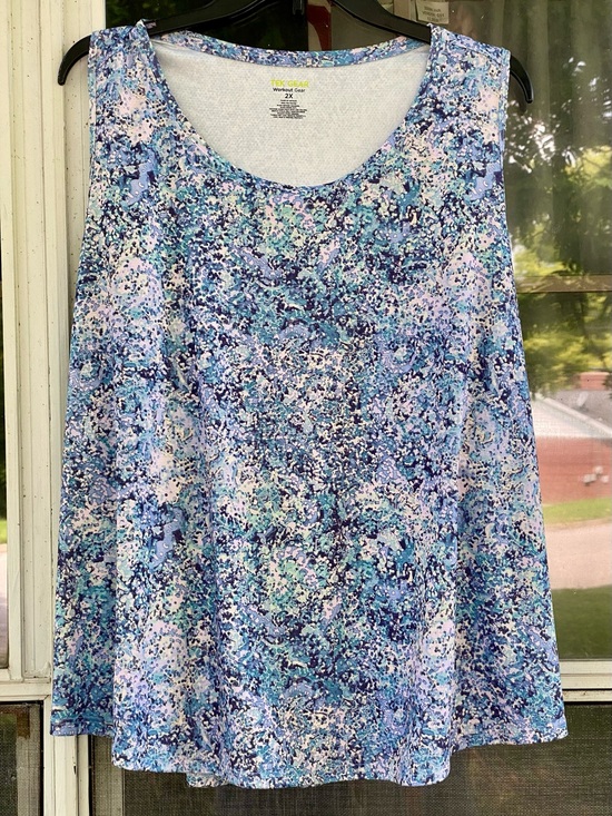 tek gear Tops - New Tek Gear Kohl’s  Blue Multi-Pattern Racerback Tank Top 2X